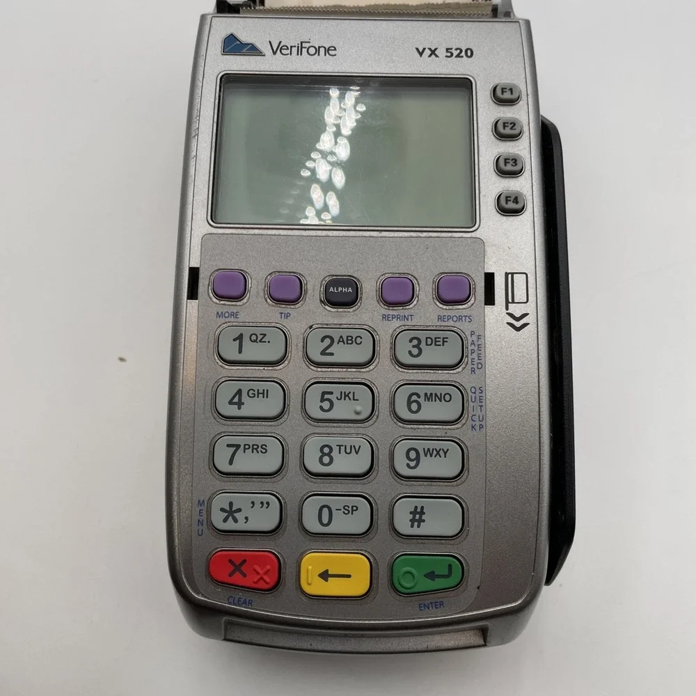 Verifone Vx520  CTLS Dual Com Terminal Credit Card Terminal UNTESTED